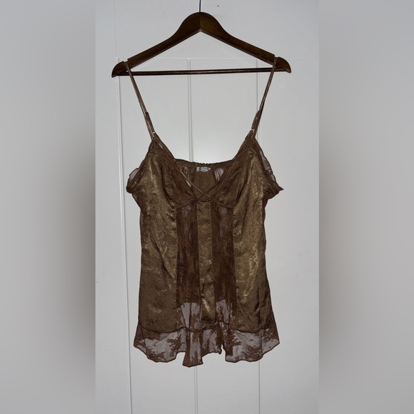Intimately By Free People Tops - Intimately Free Morning Breeze Tunic ‎ In Toffee Women L Romantic Lace Relax NEW
